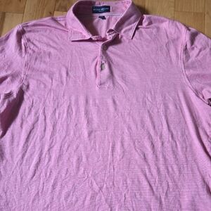Peter Millar Pink Cotton Blend Polo Med